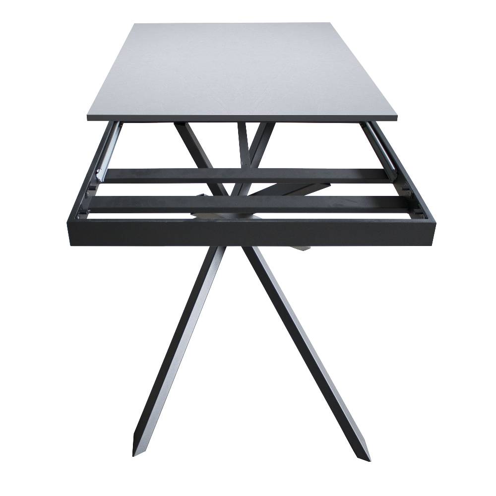 Itamoby Tavolo allungabile 90×120/180 cm Ganty Bianco Spatolato – bordo in tinta telaio Antracite 50% di sconto per tempo limitato