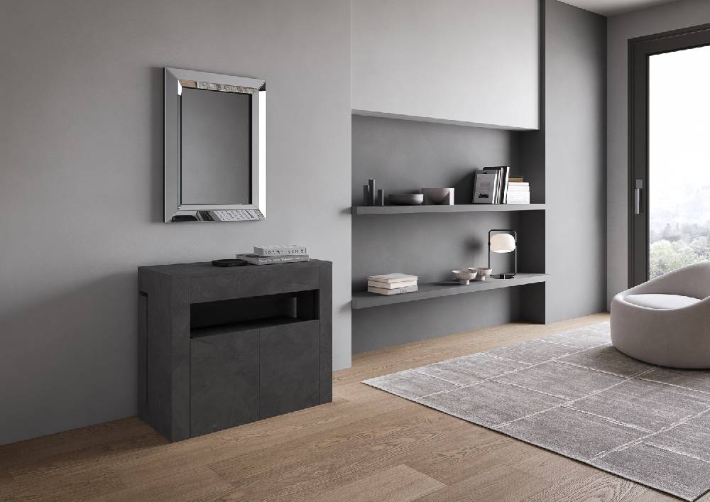 Itamoby Consolle allungabile Evolve con Panca inferiore Antracite Italia