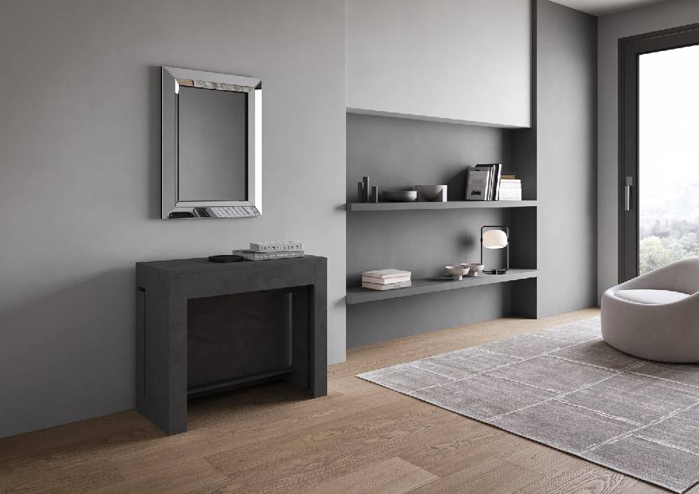 Itamoby Consolle allungabile Evolve con Panca inferiore Antracite Italia