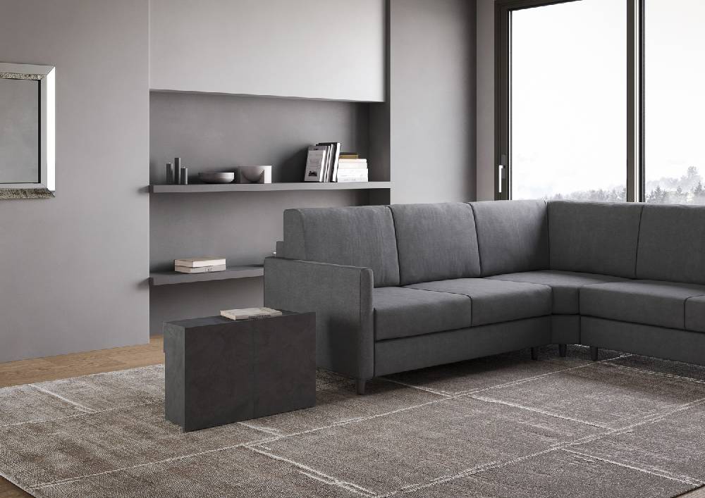 Itamoby Consolle allungabile Evolve con Panca inferiore Antracite Italia