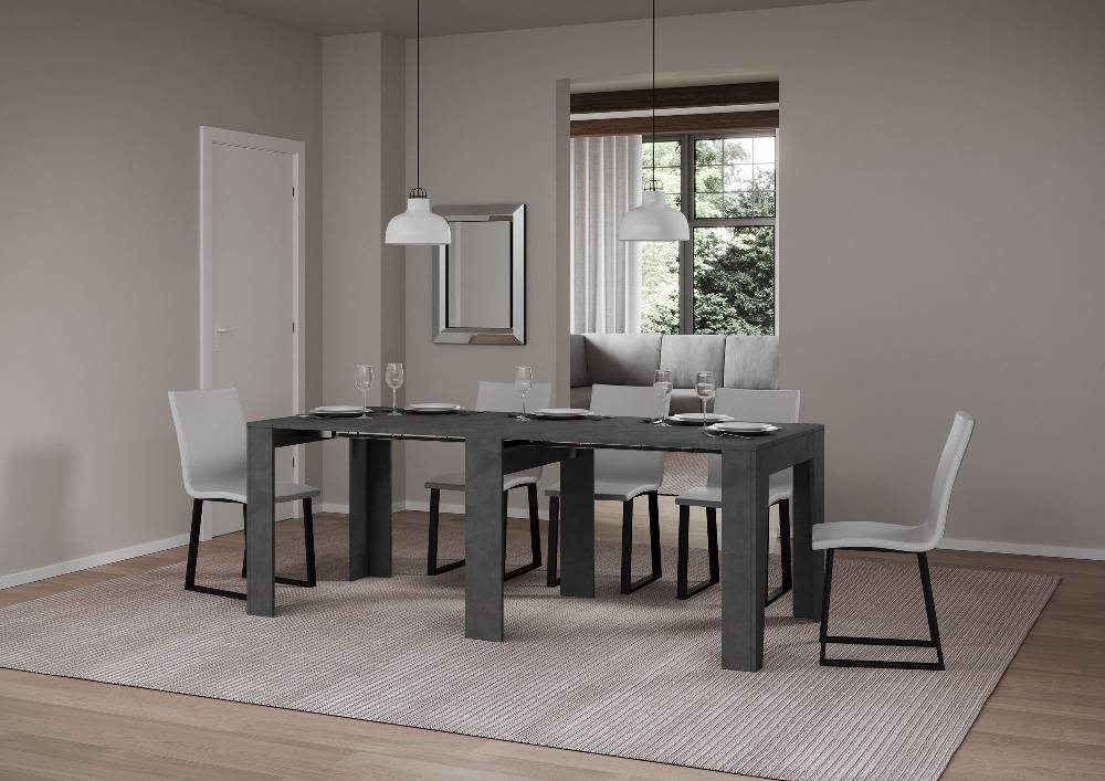 Itamoby Consolle allungabile 90×25/181 cm Narrow Antracite Promozione