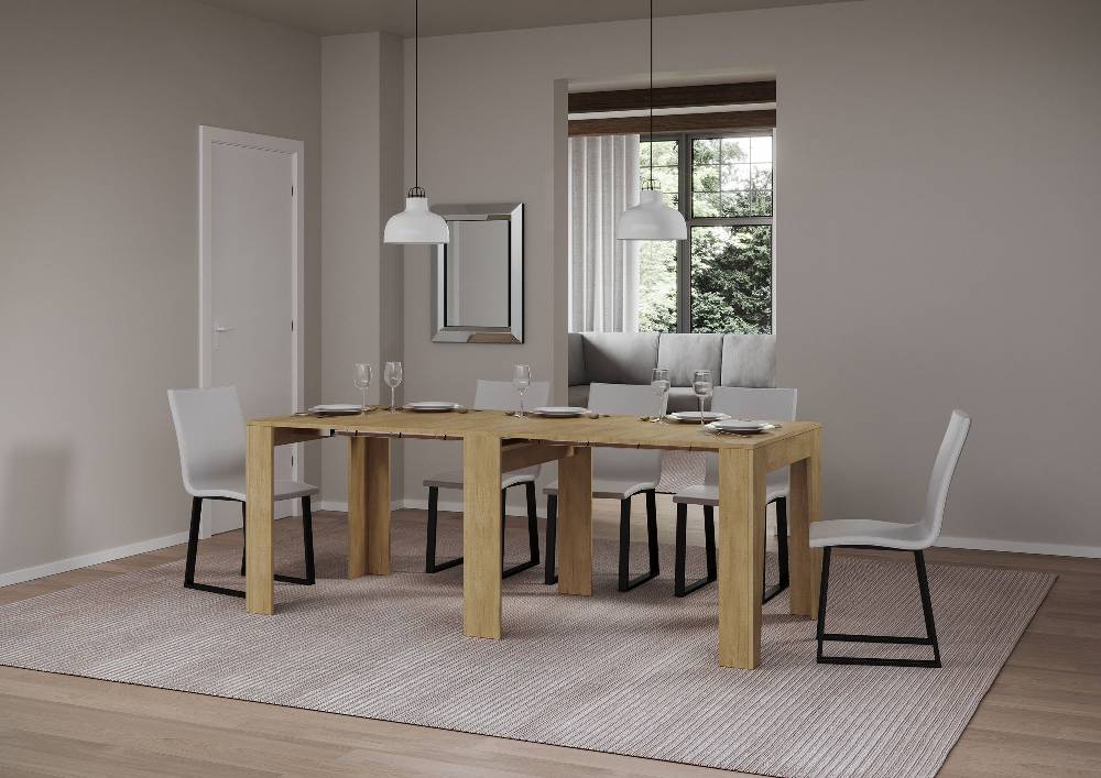 Itamoby Consolle allungabile 90×25/181 cm Narrow Quercia Natura Pezzi Unici
