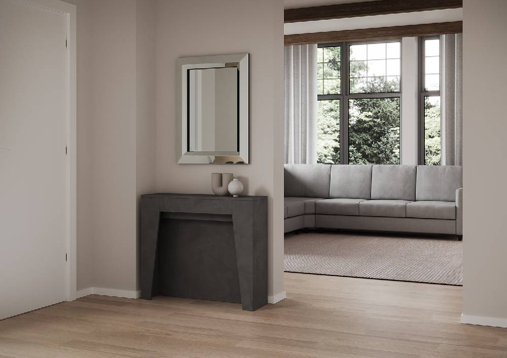 Itamoby Consolle allungabile 90×25/211 cm Anea Antracite Promozione Limitata
