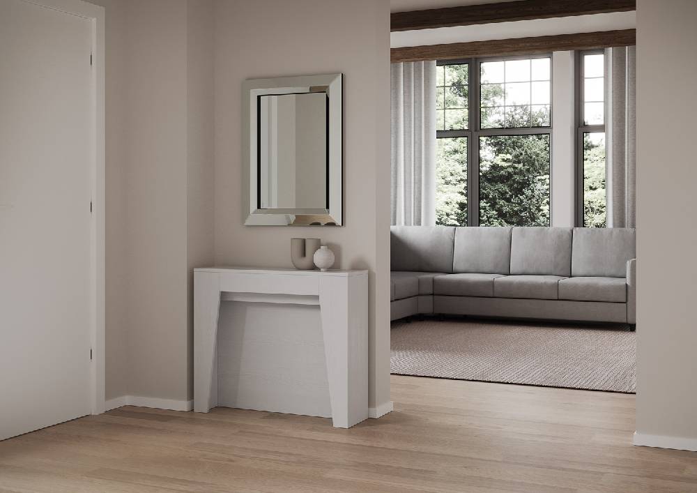 Itamoby Consolle allungabile 90×25/211 cm Anea Bianco Frassino Affare Del Giorno