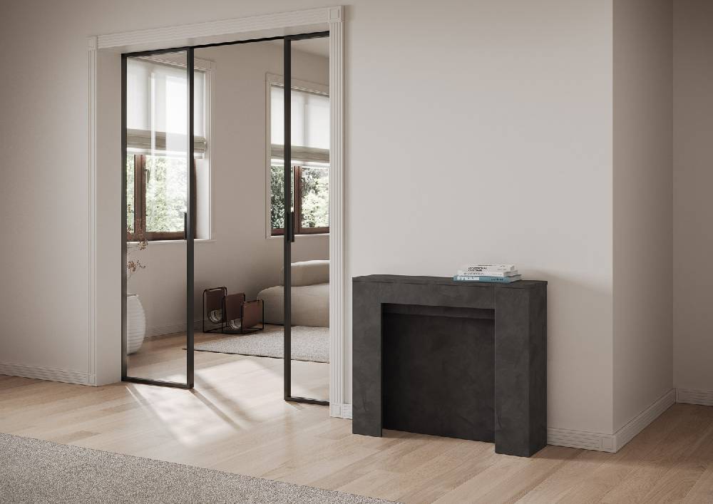 Itamoby Consolle allungabile 90×25/211 cm Kiba Antracite Prezzo Ridotto
