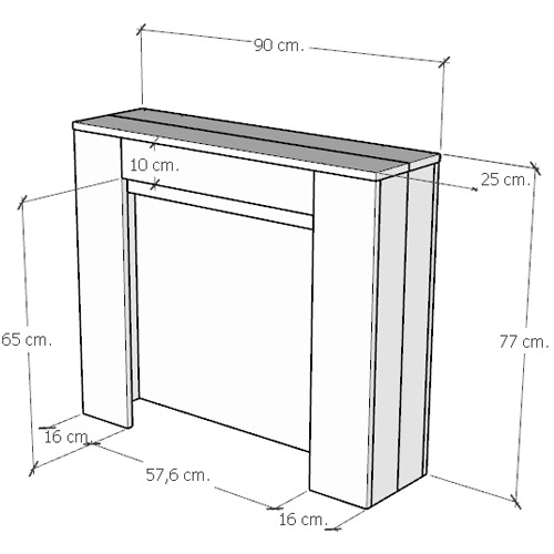 Itamoby Consolle allungabile 90×25/211 cm Kiba Noce Sottocosto