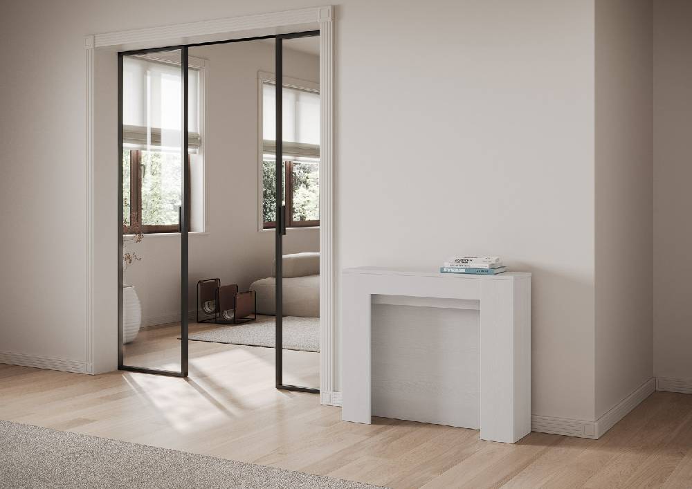 Itamoby Consolle allungabile 90×25/211 cm Kiba Bianco Frassino Novità