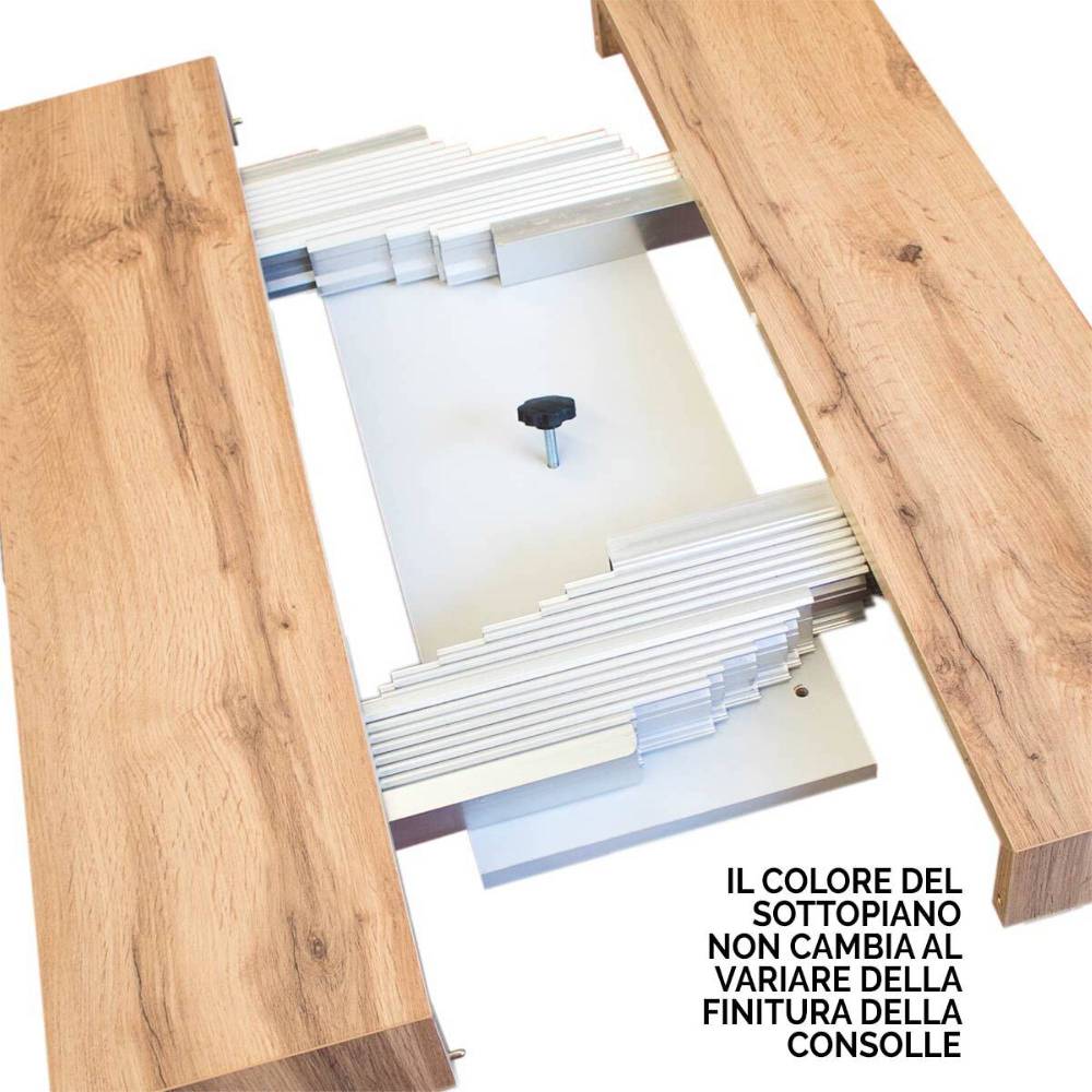 Itamoby Consolle allungabile 90×40/196 cm Tecno Small Cemento telaio Bianco Economico