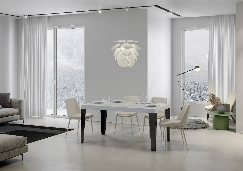 Itamoby Tavolo allungabile 90×130/234 cm Flame Premium Bianco Frassino telaio Antracite 2025