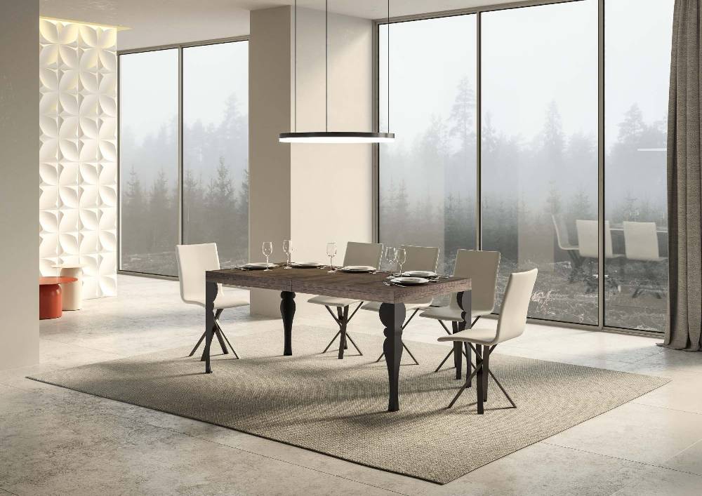 Itamoby Tavolo allungabile 90×180/284 cm Paxon Premium Noce telaio Antracite Qualità Garantita