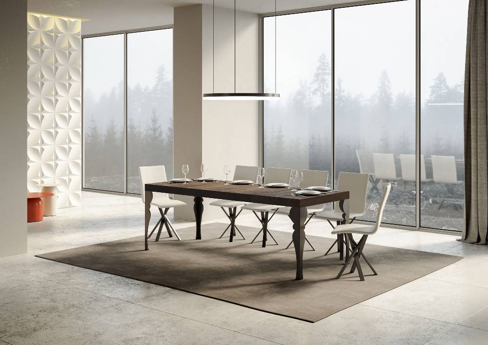 Itamoby Tavolo allungabile 90×180/284 cm Paxon Premium Noce telaio Antracite Qualità Garantita