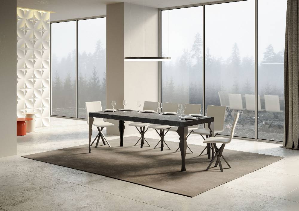 Itamoby Tavolo allungabile 90×180/284 cm Paxon Premium Cemento telaio Antracite Negozi Online