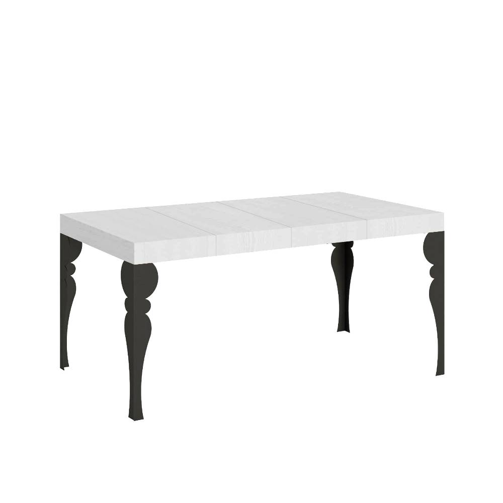 Itamoby Tavolo allungabile 90X140/244 cm Paxon Premium Bianco Frassino telaio Antracite