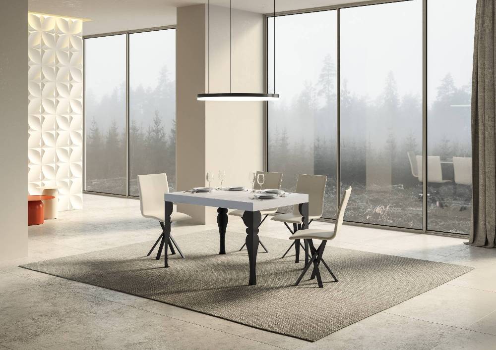 Itamoby Tavolo allungabile 90×130/234 cm Paxon Premium Bianco Frassino telaio Antracite Economico
