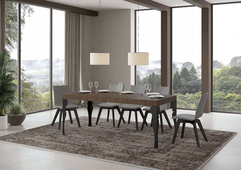 Itamoby Tavolo allungabile 90X120/224 cm Paxon Premium Noce telaio Antracite Online