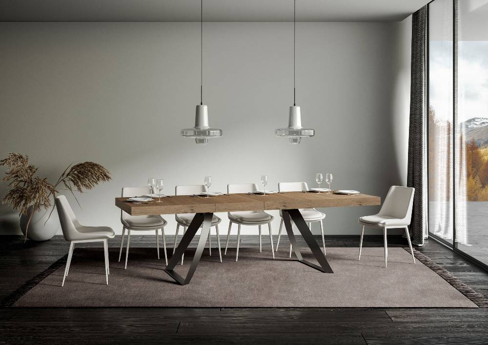 Itamoby Tavolo allungabile 90×180/284 cm Proxy Premium Quercia Natura telaio Antracite Vendite Flash