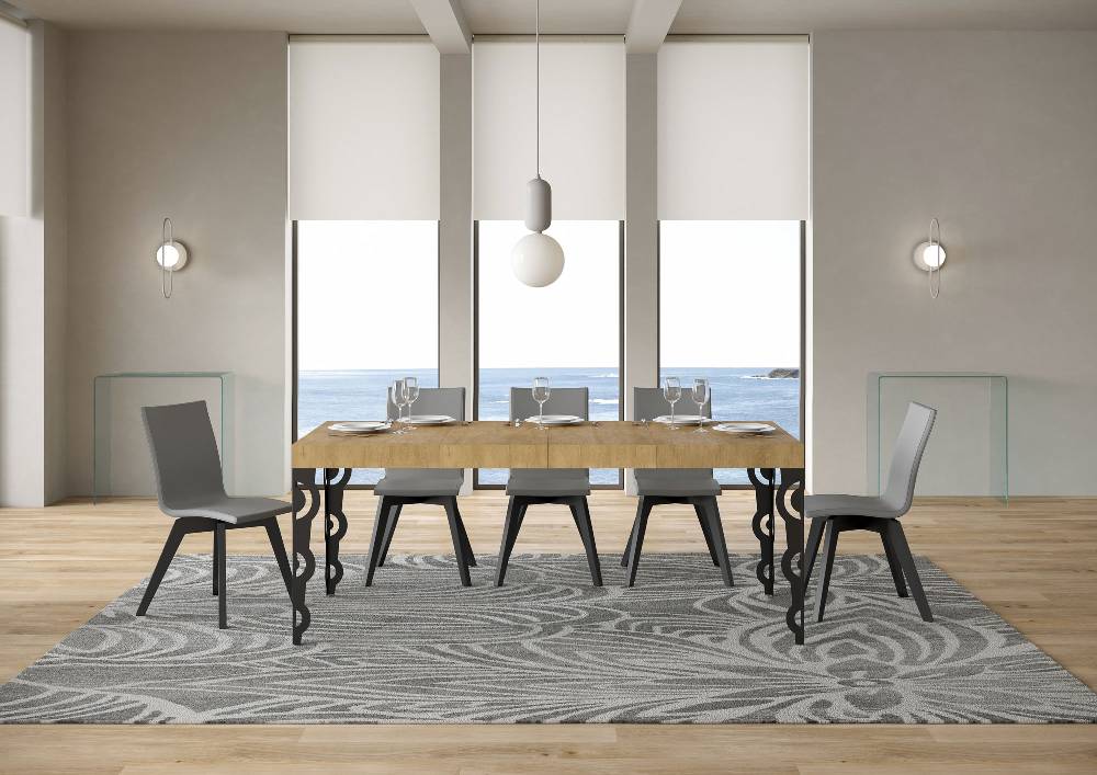 Itamoby Tavolo allungabile 90X120/224 cm Karamay Premium Quercia Natura telaio Antracite Shopping Online