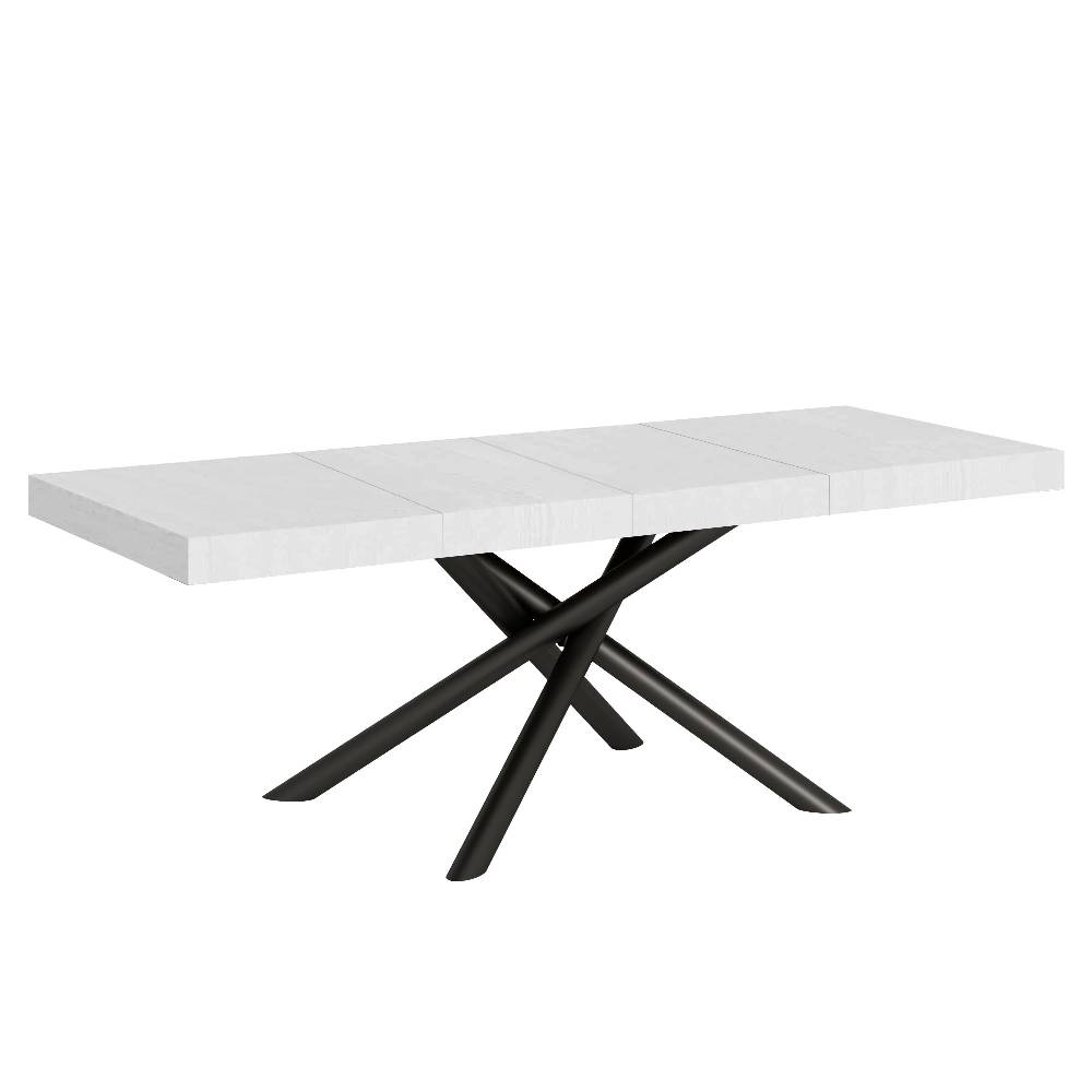 Itamoby Tavolo allungabile 90×180/284 cm Famas Premium Bianco Frassino telaio Antracite