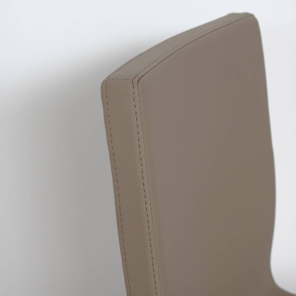 Itamoby Sedia Baffy gambe Antracite cuscino Tortora 52 (tipo Tecno) Italy
