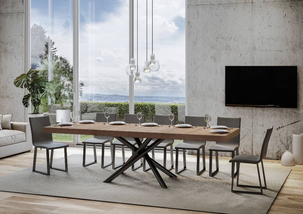 Itamoby Tavolo allungabile 90×160/264 cm Famas Premium Quercia Natura telaio Antracite Promozione