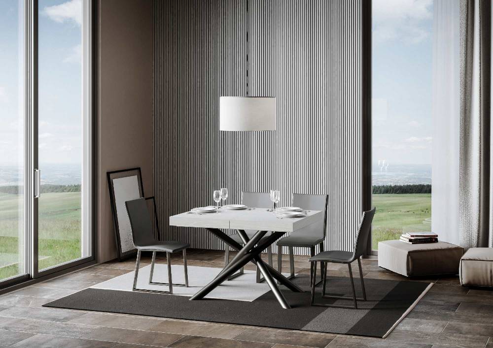 Itamoby Tavolo allungabile 90×130/234 cm Famas Premium Bianco Frassino telaio Antracite Fino Al -60%