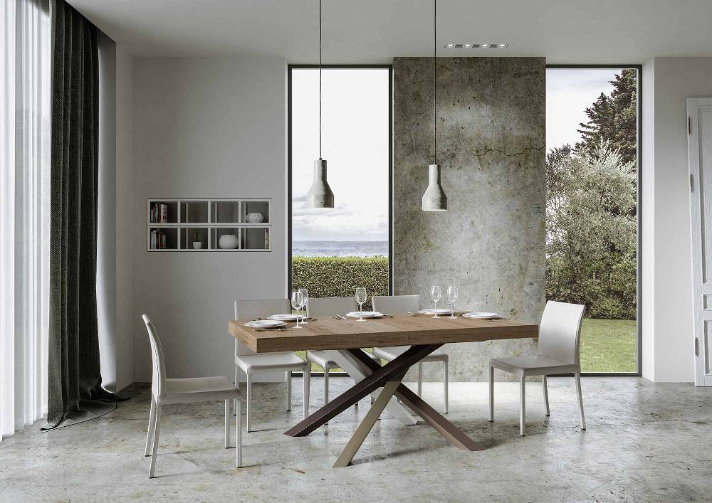 Itamoby Tavolo allungabile 90×180/284 cm Volantis Premium Quercia Natura telaio 4/C Presa