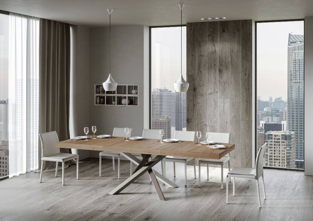 Itamoby Tavolo allungabile 90×180/284 cm Volantis Premium Quercia Natura telaio 4/C Presa