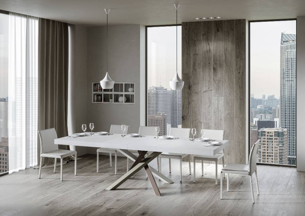 Itamoby Tavolo allungabile 90×160/264 cm Volantis Premium Bianco Frassino telaio 4/C Online