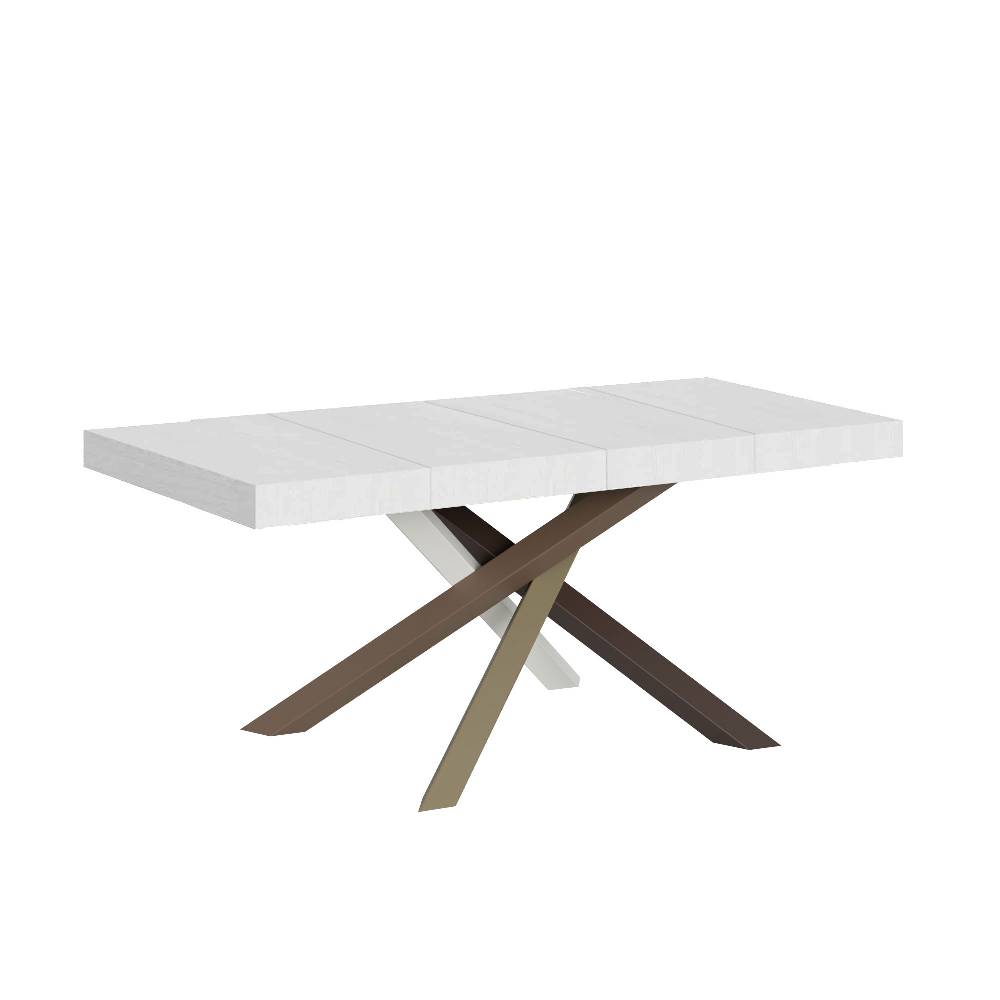 Itamoby Tavolo allungabile 90×120/224 cm Volantis Premium Bianco Frassino telaio 4/C