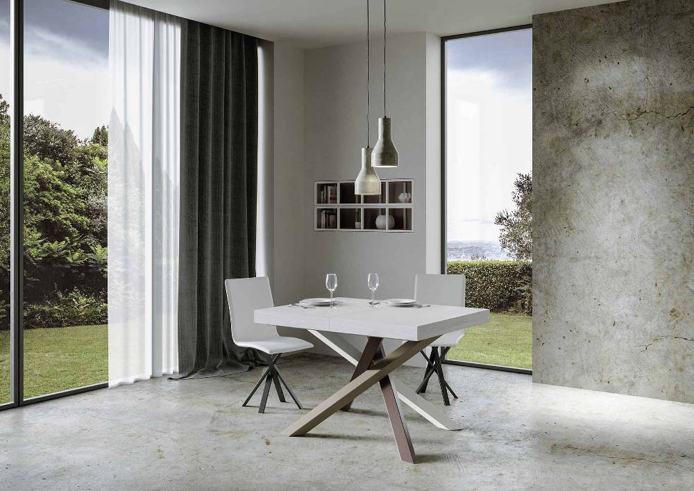 Itamoby Tavolo allungabile 90×120/224 cm Volantis Premium Bianco Frassino telaio 4/C In Saldo