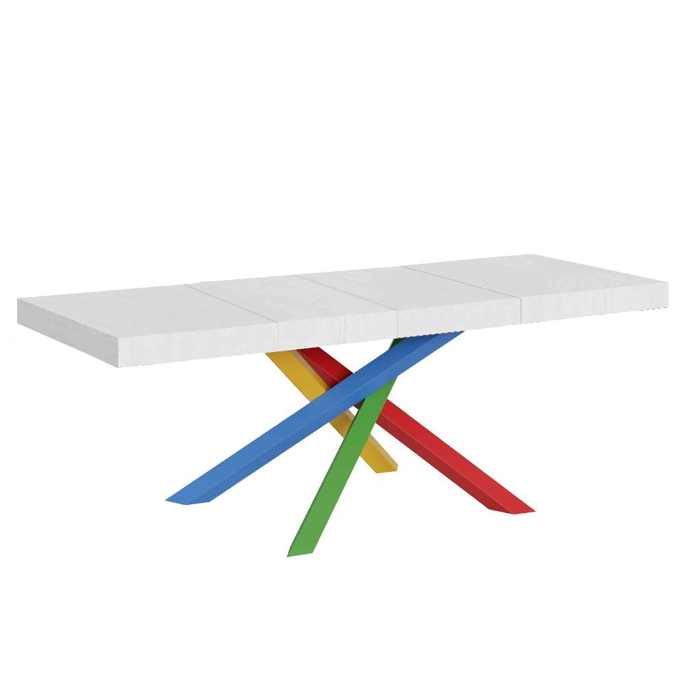 Itamoby Tavolo allungabile 90×180/284 cm Volantis Premium Bianco Frassino telaio 4/B