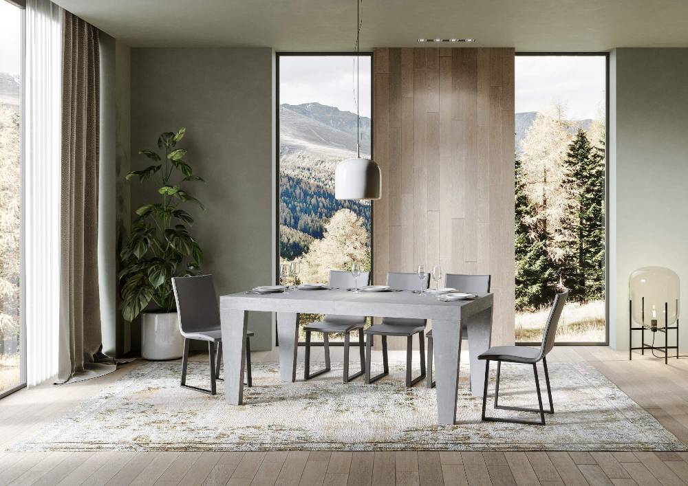 Itamoby Tavolo Spimbo Allungabile Cemento 90×160 Allungato 420 Promozione Limitata