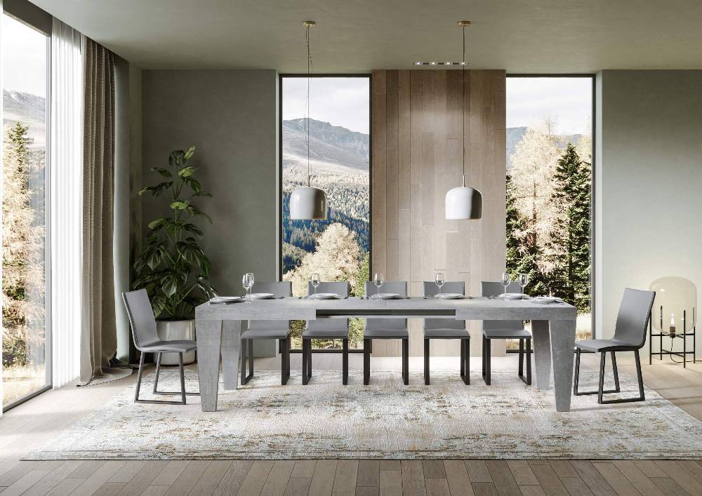 Itamoby Tavolo Spimbo Allungabile Cemento 90×160 Allungato 420 Promozione Limitata
