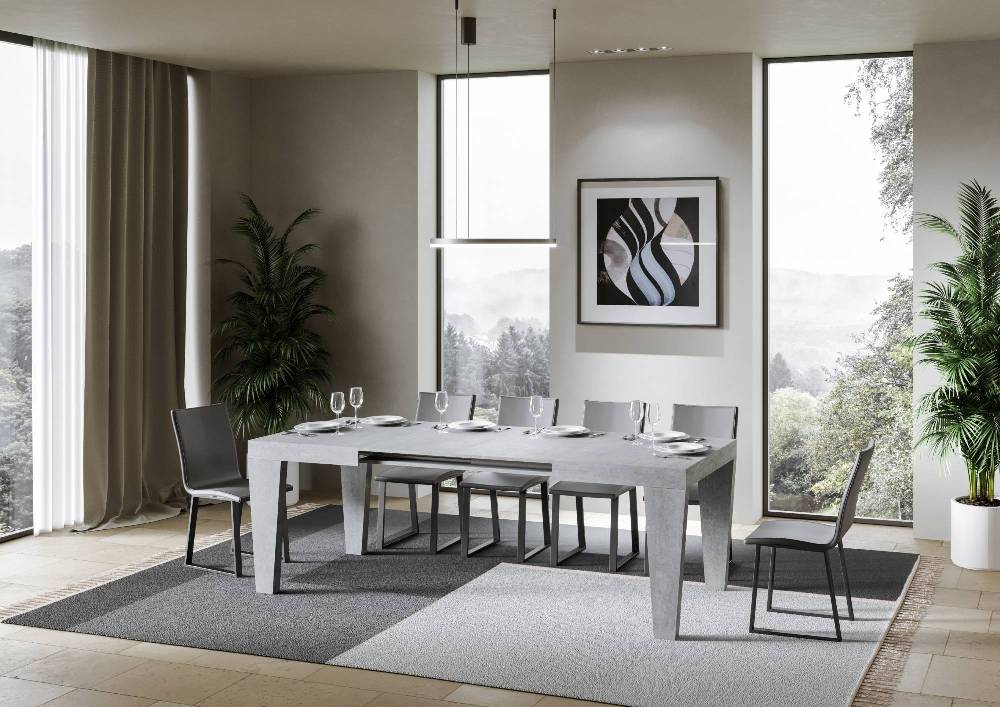 Itamoby Tavolo Spimbo Allungabile Cemento 90×130 Allungato 390 Prezzo Ridotto