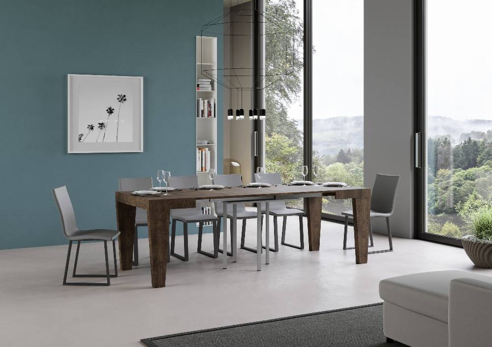 Itamoby Tavolo Spimbo Allungabile Noce 90×90 Allungato 246 Vendita Economica