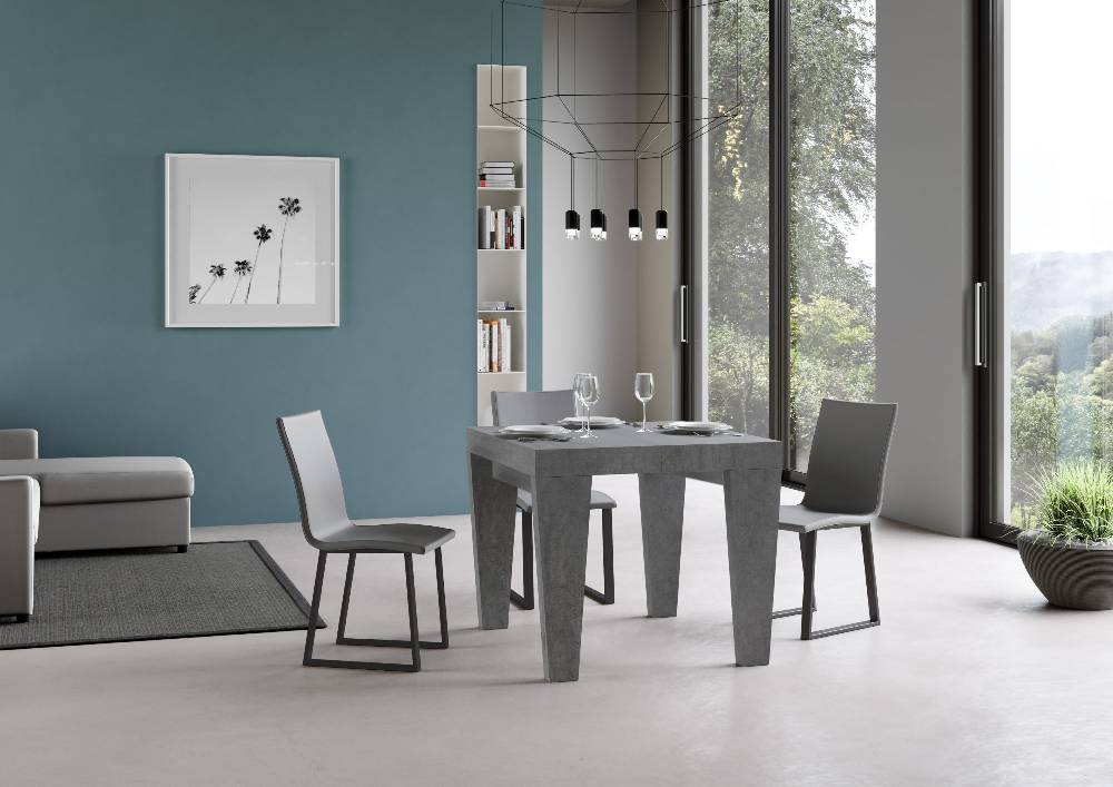 Itamoby Tavolo Spimbo Allungabile Cemento 90×90 Allungato 246 Saldi Di Fabbrica
