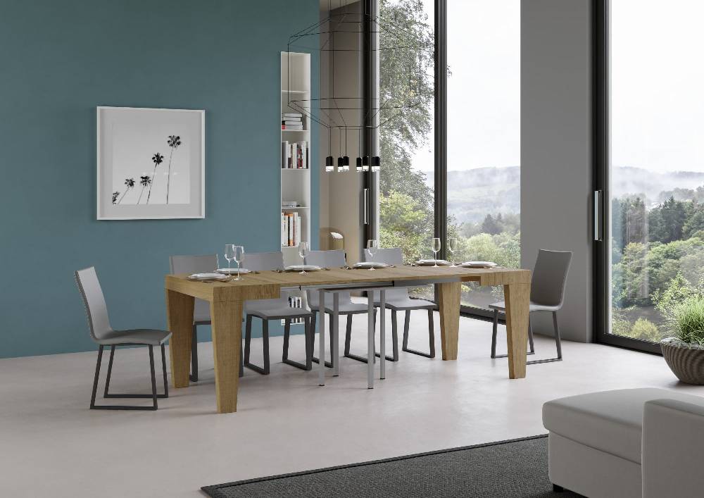 Itamoby Tavolo Spimbo Allungabile Quercia Natura 90×90 Allungato 246 Nuova