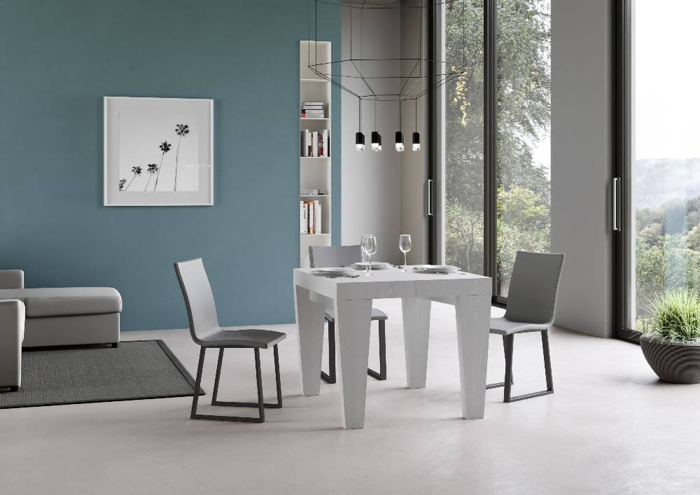 Itamoby Tavolo Spimbo Allungabile Bianco Frassino 90×90 Allungato 246 Vendite Flash