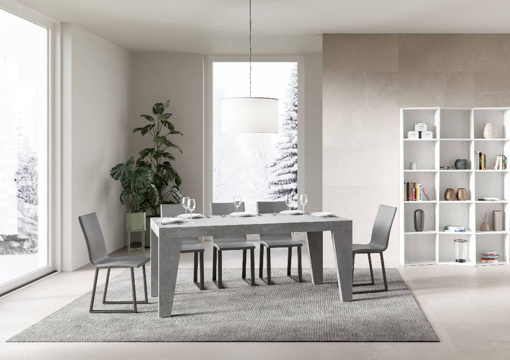 Itamoby Tavolo Naxy Allungabile Cemento 90×180 Allungato 440 In Saldo