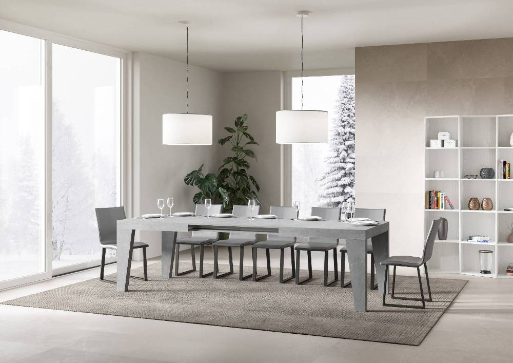 Itamoby Tavolo Naxy Allungabile Cemento 90×180 Allungato 440 In Saldo