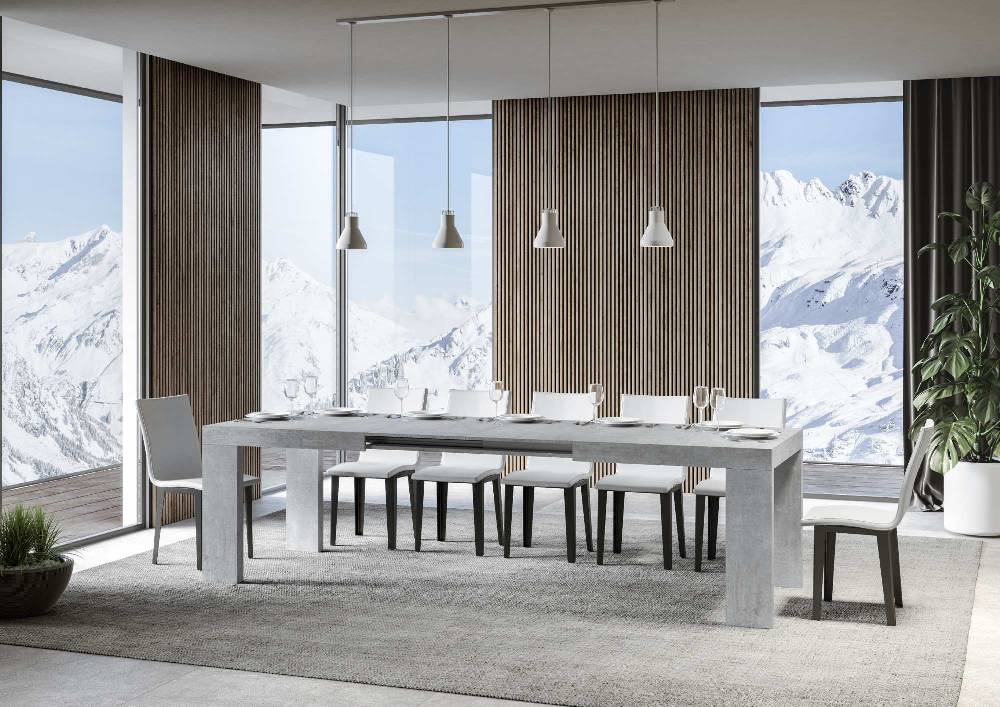 Itamoby Tavolo Roxell Allungabile Cemento 90×160 Allungato 264 Italy
