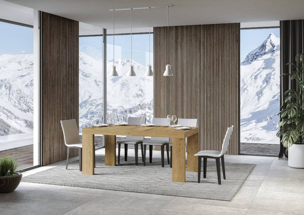 Itamoby Tavolo Roxell Allungabile Quercia Natura 90×160 Allungato 264 Italia