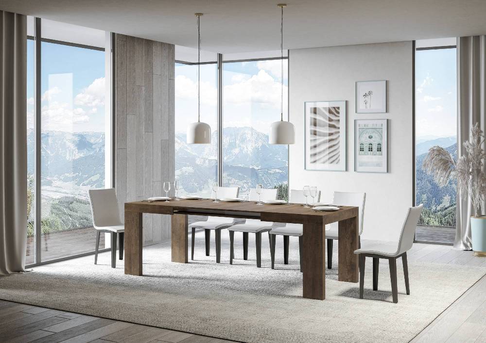 Itamoby Tavolo Roxell Allungabile Noce 90×130 Allungato 234 In Linea
