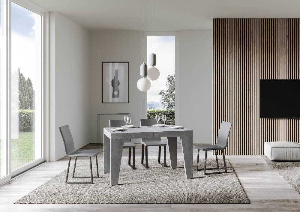 Itamoby Tavolo Naxy Allungabile Cemento 90×130 Allungato 390 Shopping Online