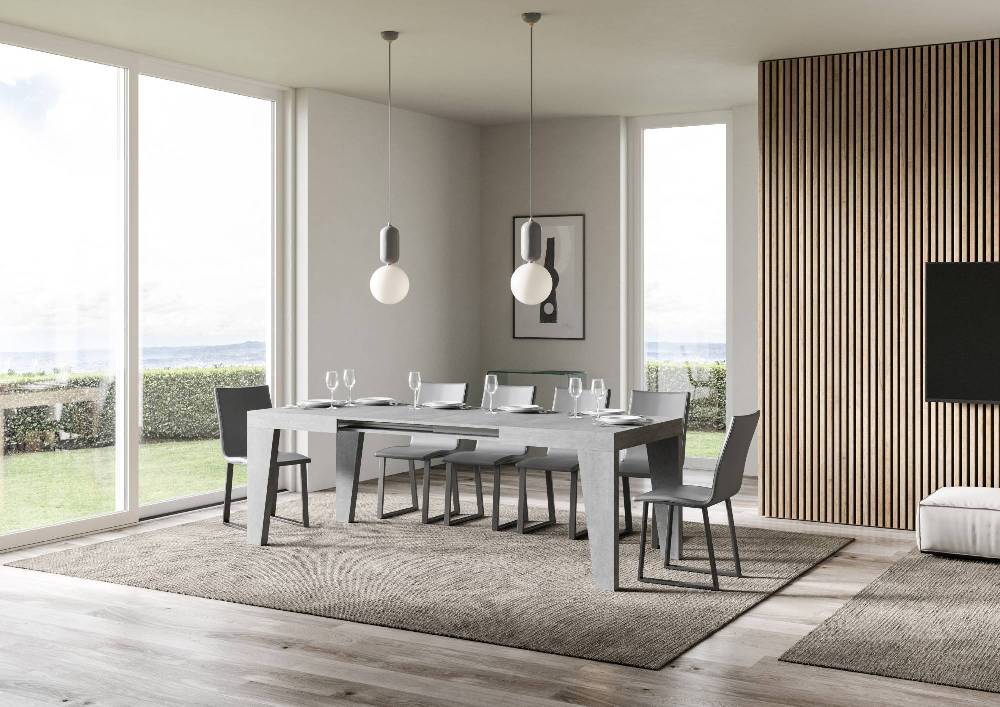 Itamoby Tavolo Naxy Allungabile Cemento 90×130 Allungato 390 Shopping Online