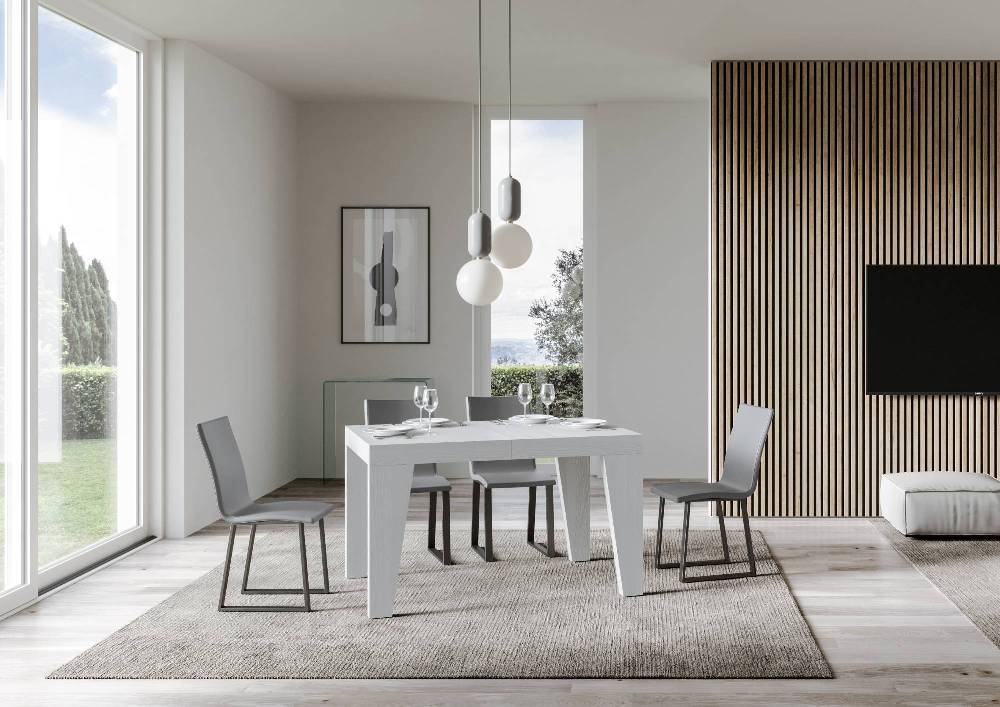 Itamoby Tavolo Naxy Allungabile Bianco Frassino 90×130 Allungato 390 Prezzo Ridotto