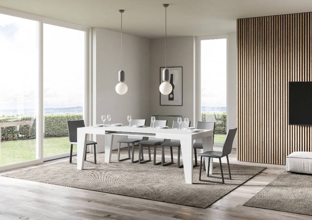 Itamoby Tavolo Naxy Allungabile Bianco Frassino 90×130 Allungato 390 Prezzo Ridotto