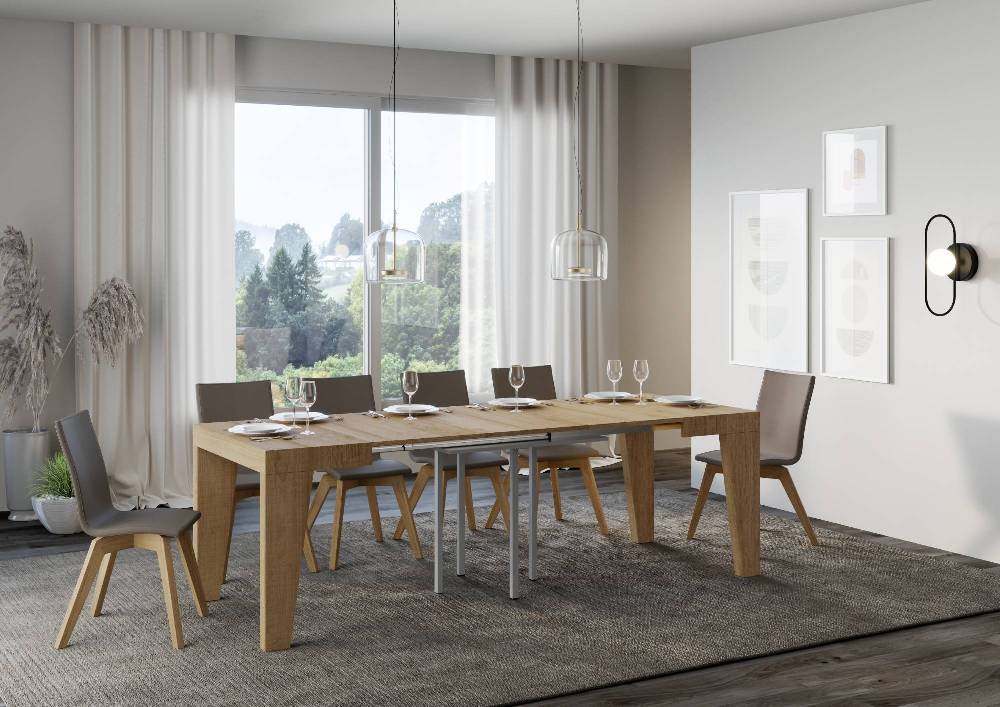 Itamoby Tavolo Naxy Allungabile Quercia Natura 90×90 Allungato 246 Super Saving Price