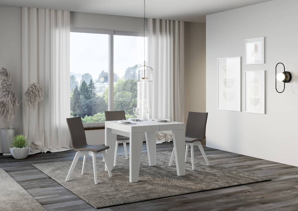 Itamoby Tavolo Naxy Allungabile Bianco Frassino 90×90 Allungato 246 Offerta settimanale