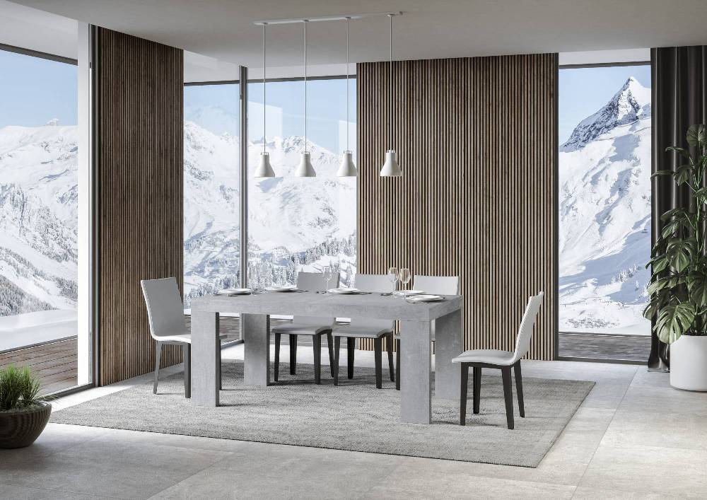 Itamoby Tavolo Roxell Allungabile Cemento 90×180 Allungato 440 Rilascio limitato